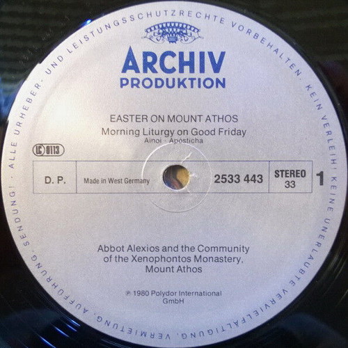 Easter On Mount Athos Vol 2 record used, Good Friday and Holy Saturday
