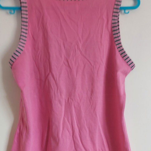 Pajama top like new, sleeveless, size 12, pink