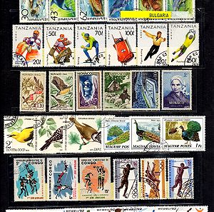 W184 Γραμματόσημα - μικρή συλλογή Βουλγαρία-Μονακό-Τανζανία-Σοβιετική Ένωση-Ουγγαρία-Κογκό-Βόρεια Κορέα