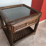 Bamboo bedside tables set like new