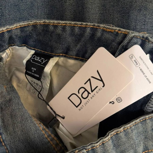 Dazy wide leg jeans with strass, size S, new with tags