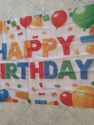 Lego birthday party banner like new