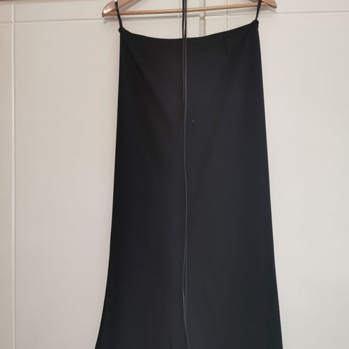 Lynne Black Maxi Skirt Like New with Belt, Size 2