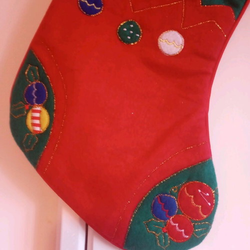 Christmas stocking new made of felt fabric