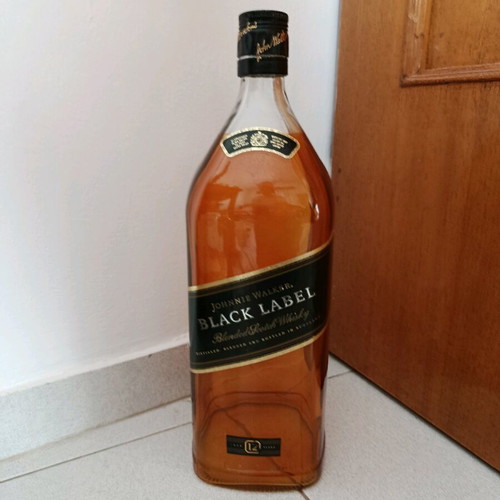Decorative bottle like new, height 47cm with 2 bonus bottles