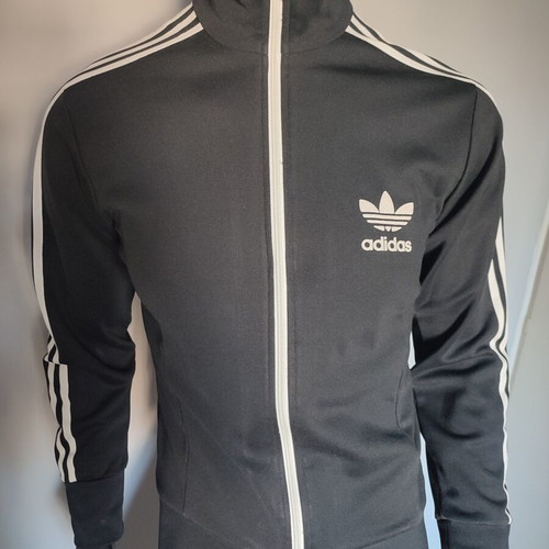 Adidas Originals Vintage jacket, size S, black with white stripes