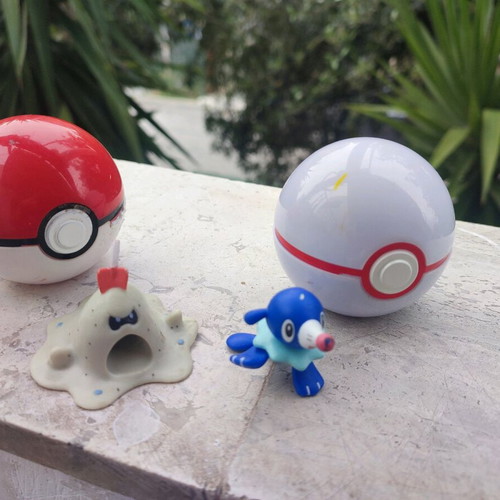 Pokémon figures used Popplio and Bacabouth with Pokéball