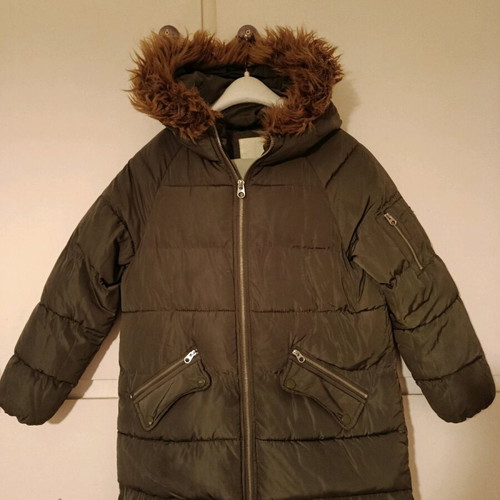 Zara girls' jacket size 10, green khaki, like new
