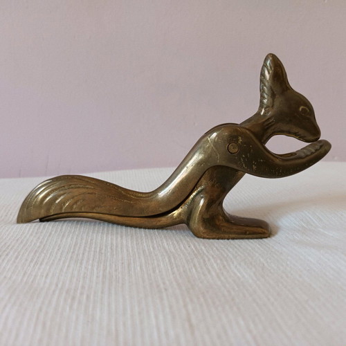 Bronze squirrel statue used