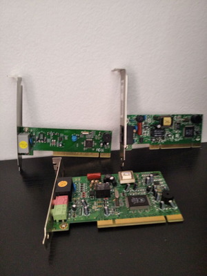 Modem card used, pack of 3 PCI 56 Kbps V.90
