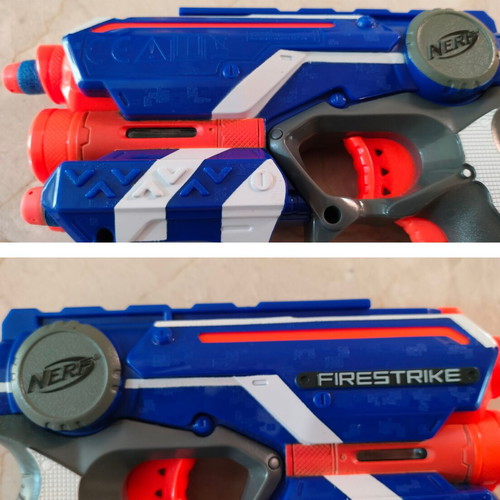 Nerf 2 pistols with 30 foam darts and Nerf Tornado Scream Super Soaker