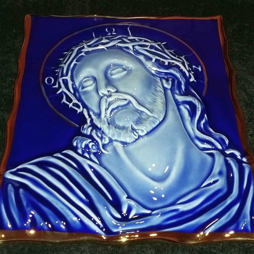 German Christian embossed porcelain and gold images Crown Bavaria like new, set of 4