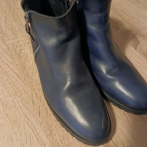 Women's ankle boots size 38 like new, dark blue leather