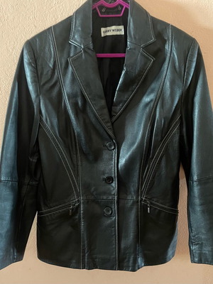 Gerry Weber women's leather jacket used, black, medium