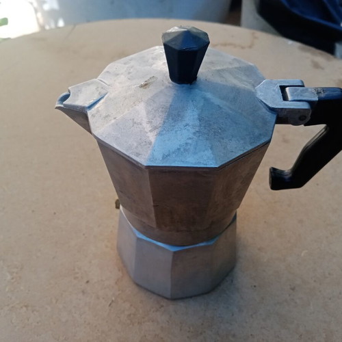 Italian Espresso Coffee Pot like new, aluminum, 13 cm height