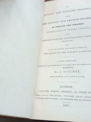 Italian and English Grammar μεταχειρισμένο, έκδοση 1837