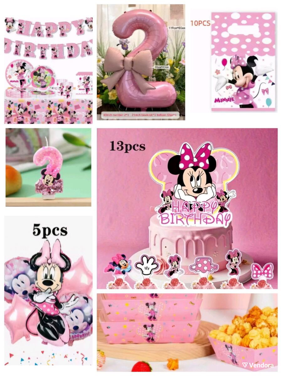 Mini Mouse Ukrasa Парти комплект за украса Minnie Mouse… - € 22,00 - Vendora.bg
