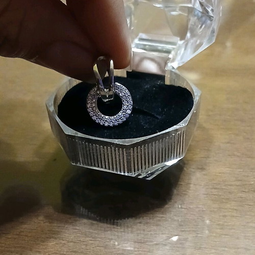 Silver S925 earrings with zircon and gift packaging new