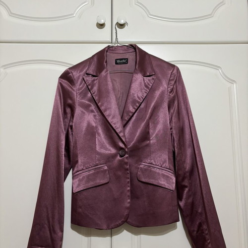 Ysatis silk jacket like new, pink-purple