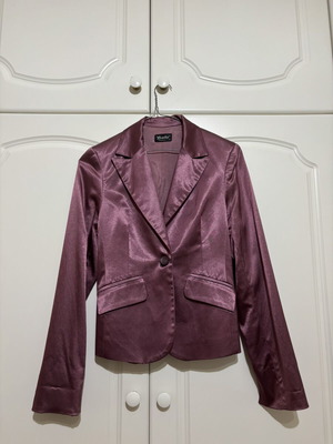 Ysatis silk jacket like new, pink-purple