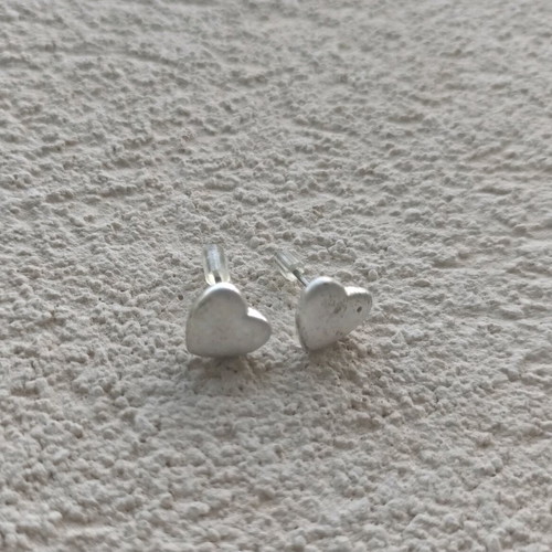Heart earrings like new, silver