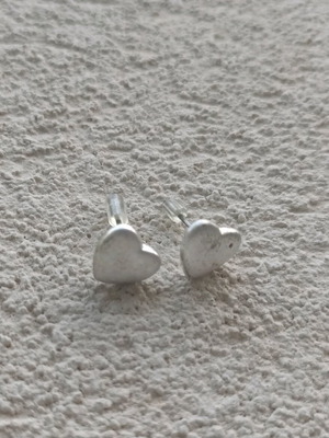 Heart earrings like new, silver