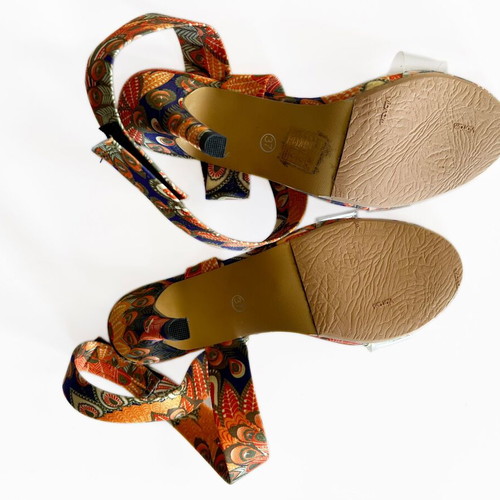 Shein colorful sandals with 10 cm heel new, size 37