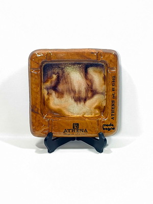 Vintage Athena Ceramiche Ceramic Ashtray Plate Moda Bagno