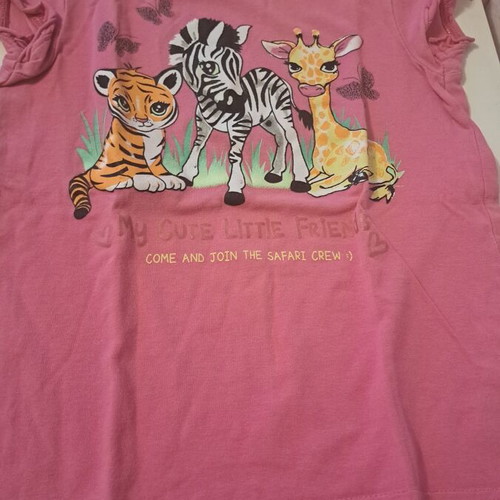 Girls' short-sleeve shirts used, pack of 5, colorful brands