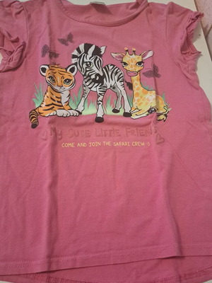 Girls' short-sleeve shirts used, pack of 5, colorful brands