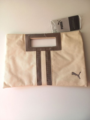 Puma Handbag like new, beige and brown fabric