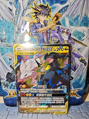 Reshiram & Zekrom GX card used, S-Chinese, CSM2cC 094