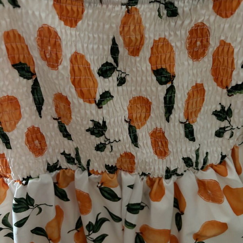 Dress with lemon print medium and midi new, size M