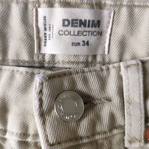 Beige denim pants Tally Weijl size 34 like new