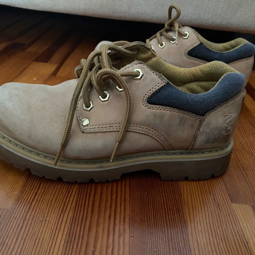 Frank Walker men's waterproof boots used, size 39, beige and yellow