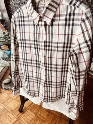 Burberry γυναικείο πουκάμισο small, σαν καινούργιο, άσπρο καρό