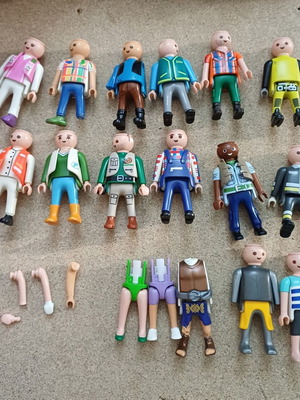 14 Playmobil spare figure parts, gift included