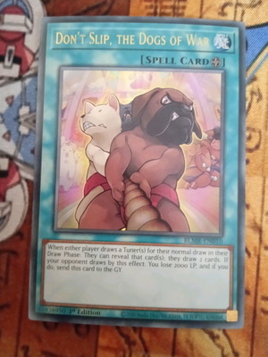 Field Spell "Don't Slip, The Dogs Of War" μεταχειρισμένη Yu-Gi-Oh! κάρτα
