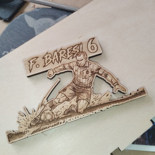 Franco Baresi wooden decorative collectible made to order