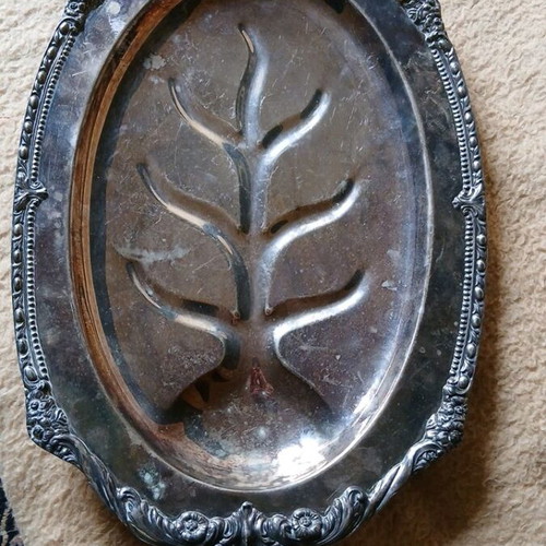 Silver-plated tray used