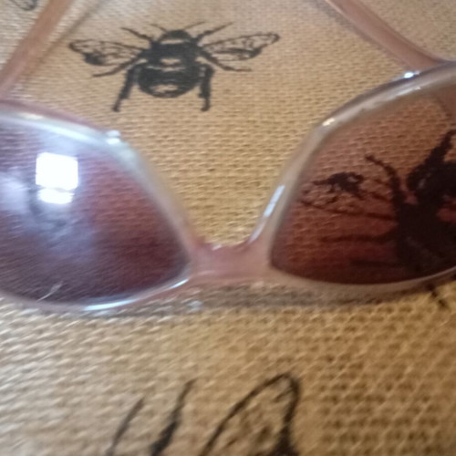 DKNY sunglasses used, pink and brown