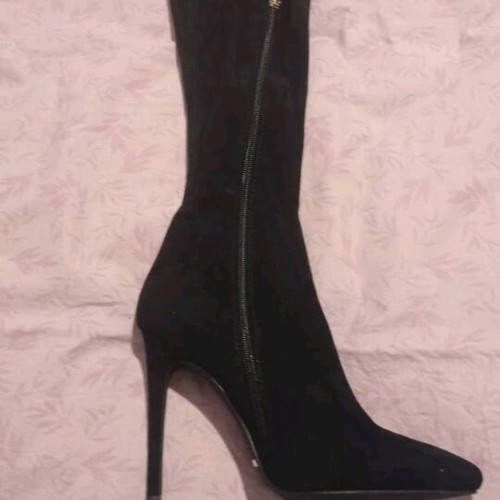 Women's suede over-the-knee boots size 36 like new, black