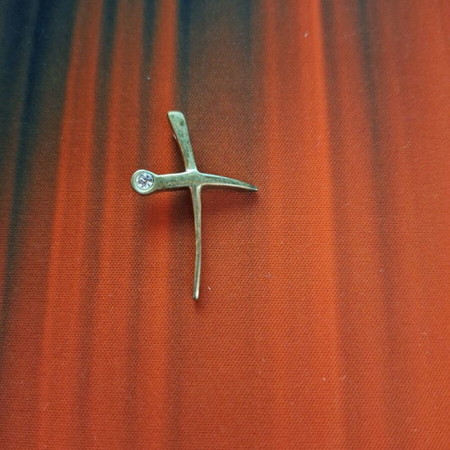Cross necklace with rhinestones like new