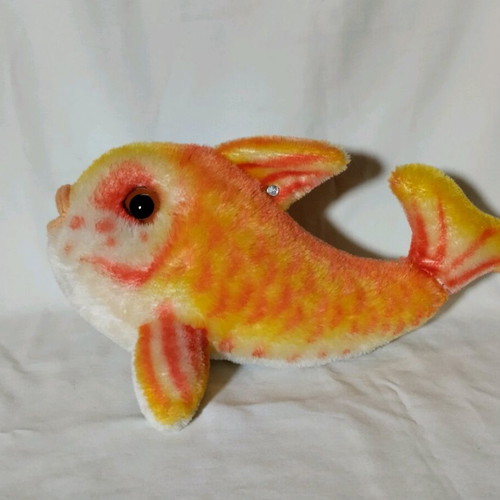 Steiff vintage plush fish like new, 1960s