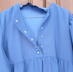 Χειροποίητο φόρεμα oversize μεταχειρισμένο, μπλε