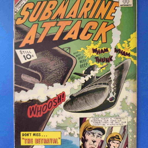 Submarine Attack Charlton Comics comic book used