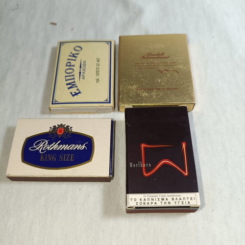 Dunhill Marlboro Rothmans Ph. Morris vintage cigarette matchboxes set of 4 unused