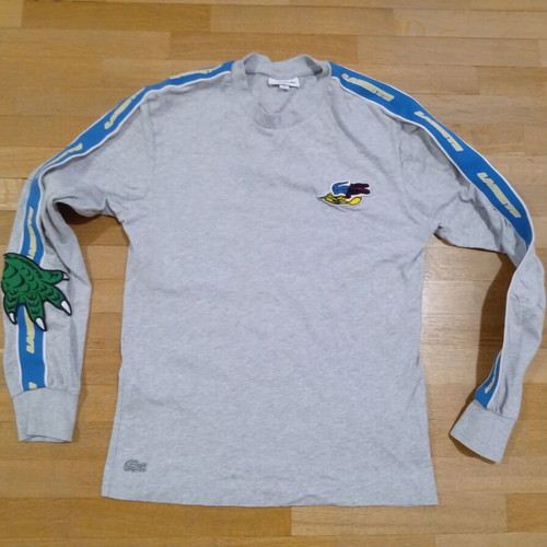 Lacoste Relaxed Fit Long Sleeve Shirt Grey Size S Like New