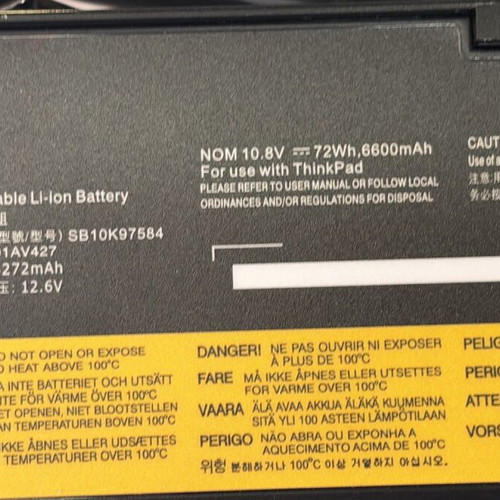 Lenovo ThinkPad Series Battery 01AV427 72Wh 10.8V New