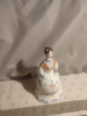 Handmade ceramic decorative bell with Russian folk art design